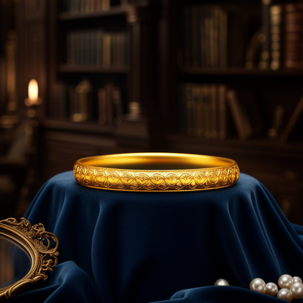 戴黄金手镯图片