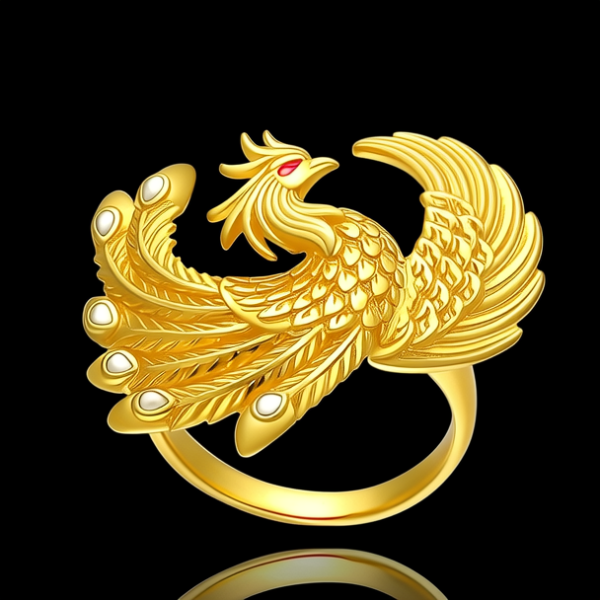 凤凰金戒指图片