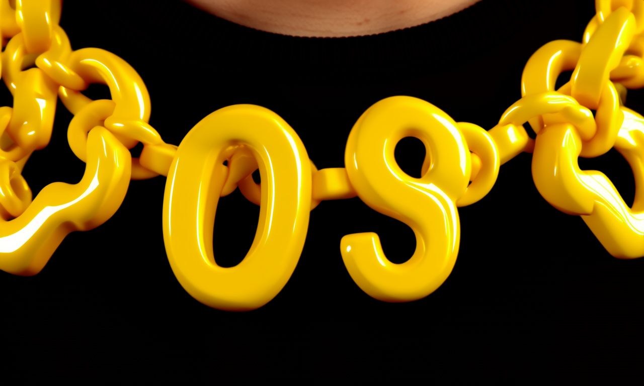 黄金0字项链图片