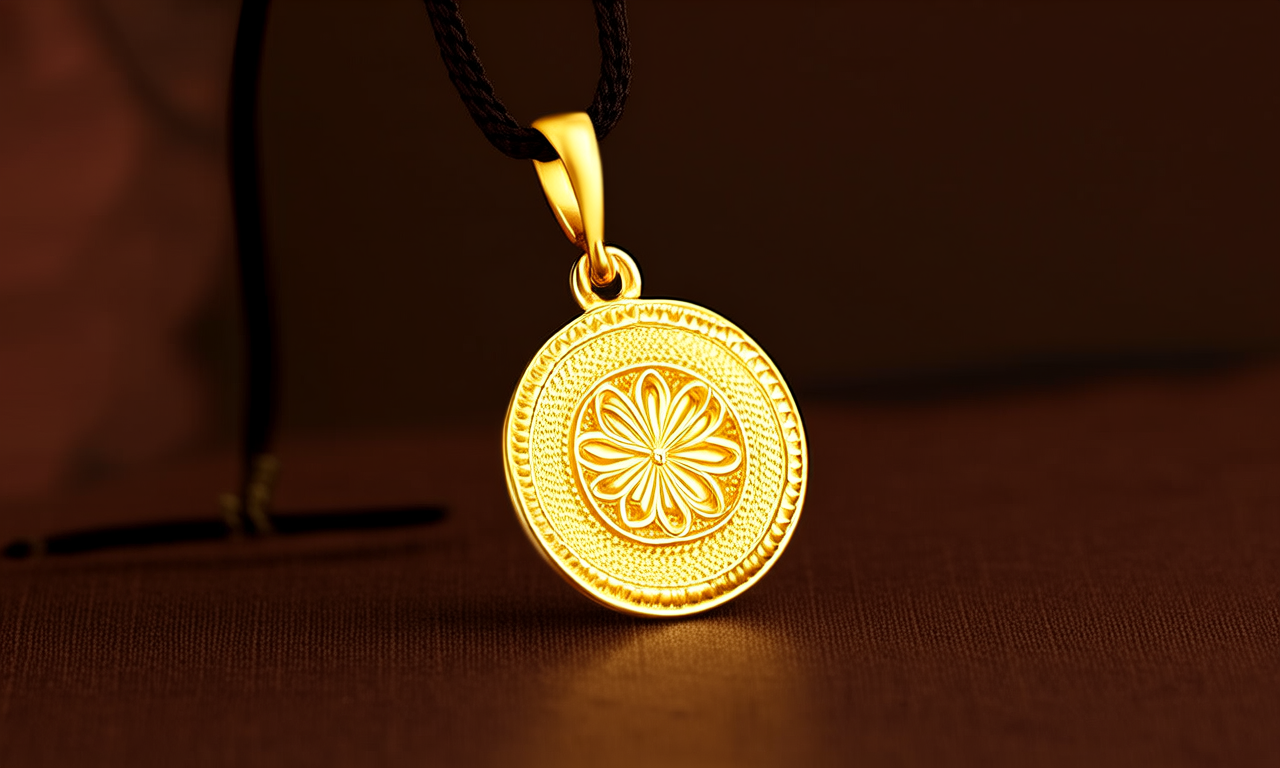 5克黄金吊坠图片