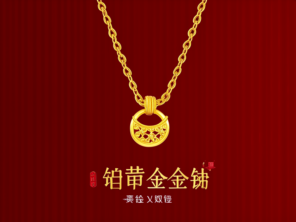 订婚黄金项链图片