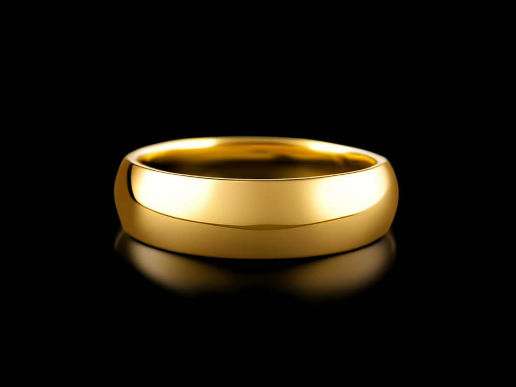 黄金戒指唯美图片
