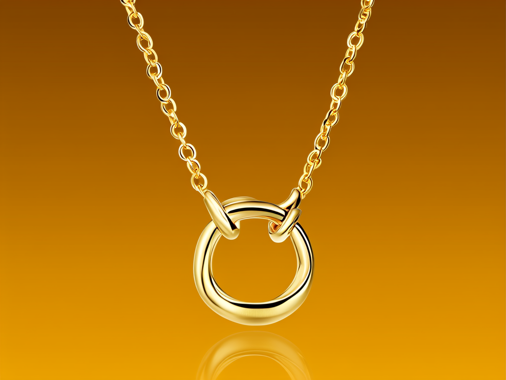黄金戒指项链图片