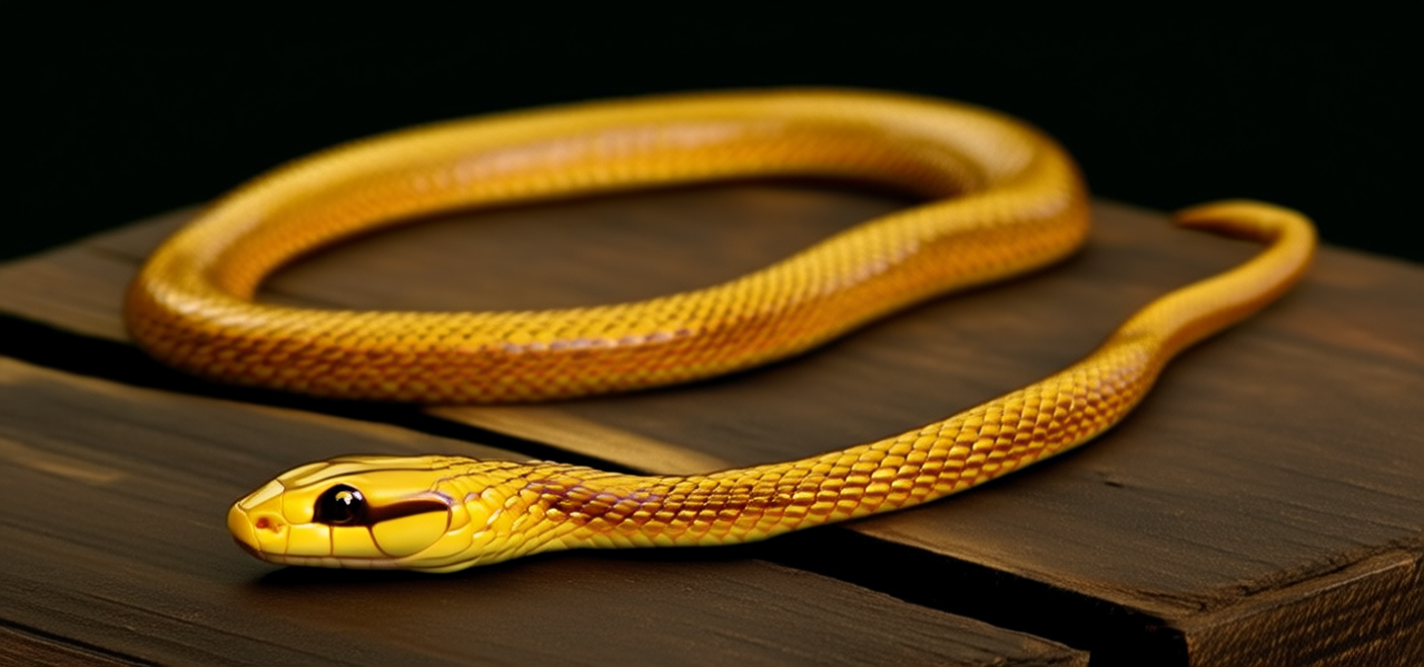 黄金蛇皮项链图片