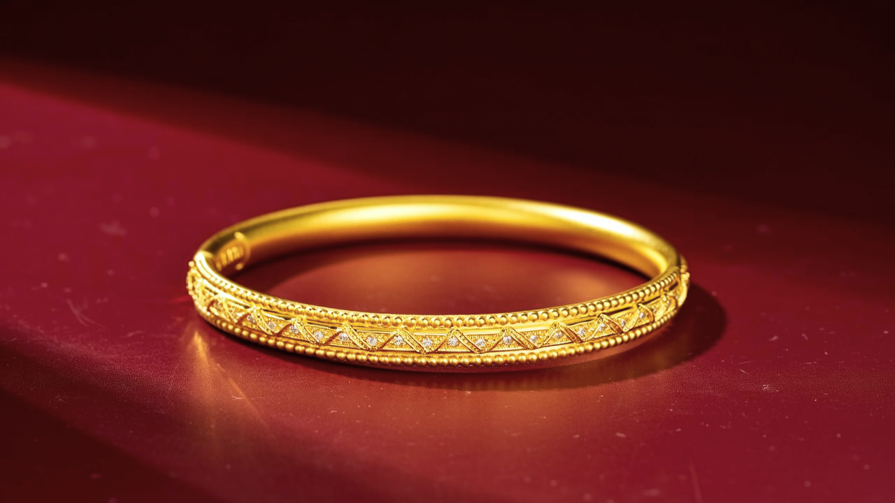 14克的黄金手镯图片