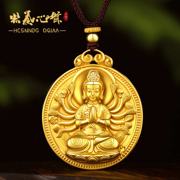 黄金观音吊坠图片大全