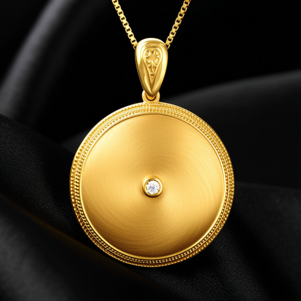 黄金吊坠实心款式图片