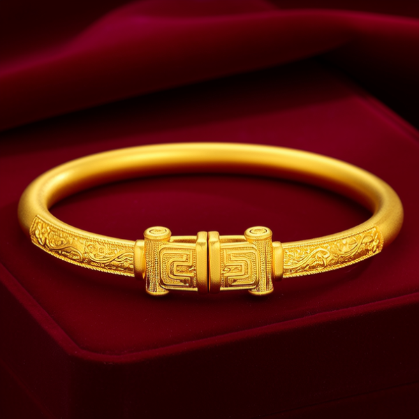八字扣金手镯图片大全